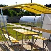 Беседки с лавочками и столиком, в Липецке