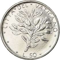 Ватиканская монета 50лир 1976г продам за 220р, в Челябинске