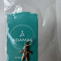 Кулон подвеска человек Адамас серебро позолота украшение топ, в Москве